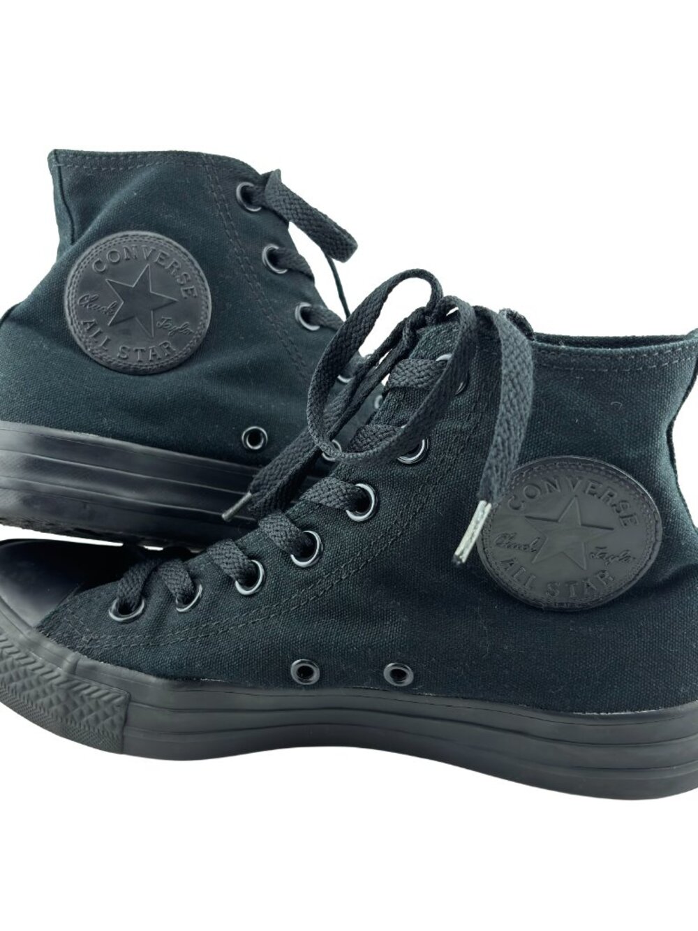 Converse Chuck Taylor All Star High Triple Black Sneakers Mens 5 Womens 7 - Picture 9 of 11
